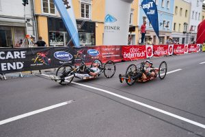 Paracycling Zieleinfahrt
